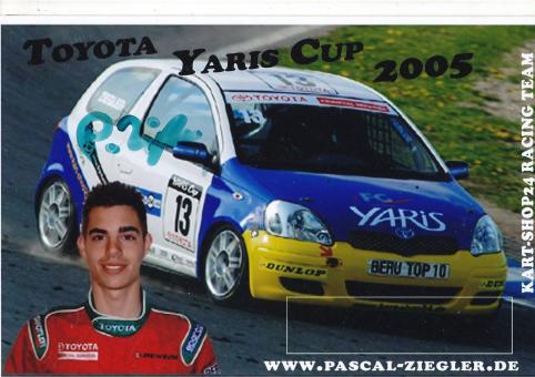 Pascal Ziegler  Toyota  Auto Motorsport Autogrammkarte original signiert 