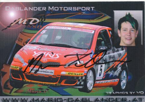 Mario Dablander  Toyota  Auto Motorsport Autogrammkarte original signiert 