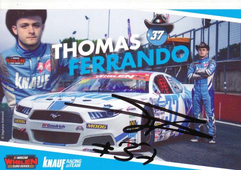 Thomas Ferrando  NASCAR  USA  Auto Motorsport Autogrammkarte original signiert 