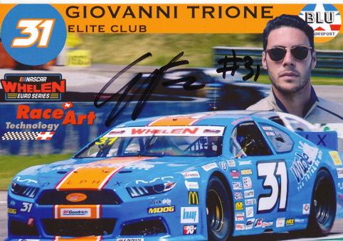 Giovanni Trione  NASCAR  USA  Auto Motorsport Autogrammkarte original signiert 