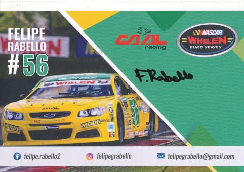 Felipe Rabello  NASCAR  USA  Auto Motorsport Autogrammkarte 2 x original signiert 