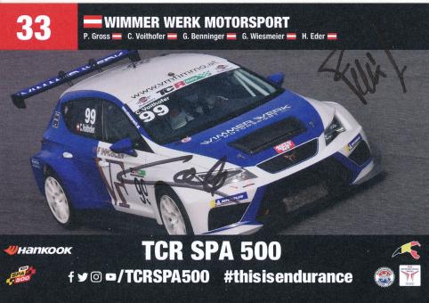 Wimmer Werk team  Seat  Auto Motorsport Autogrammkarte original signiert 