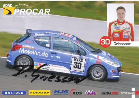 David Griessner  Peugeot  Auto Motorsport Autogrammkarte original signiert 