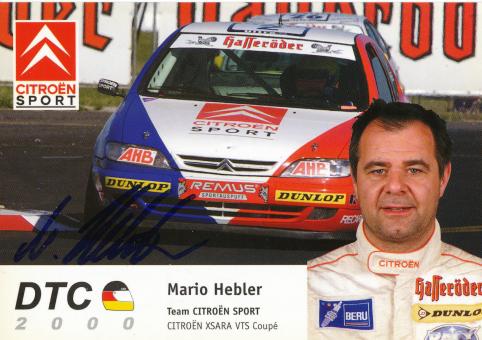 Mario Hebler  Citroen  Auto Motorsport Autogrammkarte original signiert 