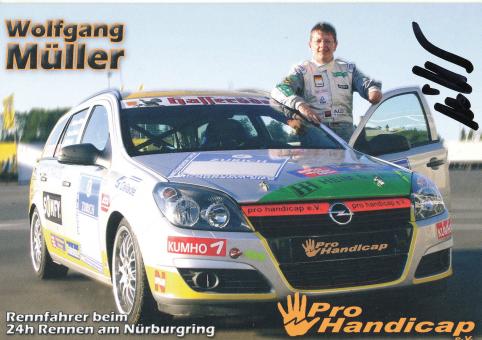 Wolfgang Müller  Opel  Auto Motorsport Autogrammkarte original signiert 