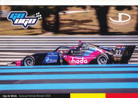 Ugo De Wilde  Auto Motorsport Autogrammkarte original signiert 