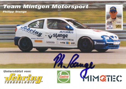 Philipp Stange  Auto Motorsport Autogrammkarte original signiert 