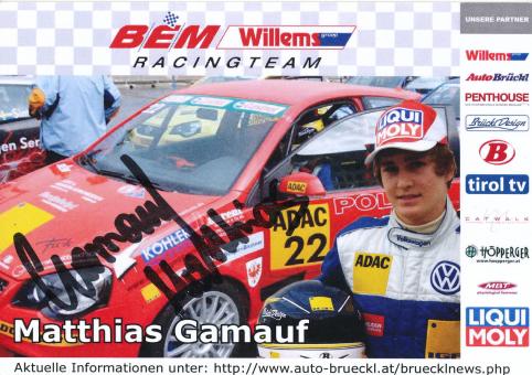Matthias Gamauf  Auto Motorsport Autogrammkarte original signiert 