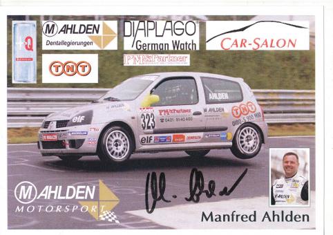 Manfred Ahlden  Auto Motorsport Autogrammkarte original signiert 