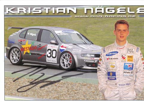 Kristian Nägele  Auto Motorsport Autogrammkarte original signiert 
