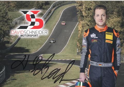 David Schneider  Auto Motorsport Autogrammkarte original signiert 