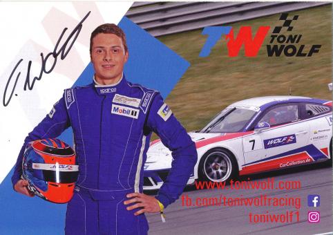 Toni Wolf  Auto Motorsport Autogrammkarte original signiert 