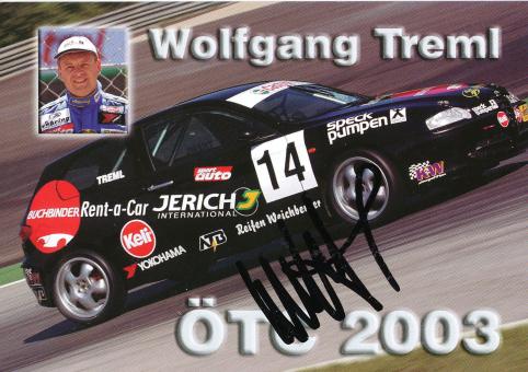Wolfgang Treml  Auto Motorsport Autogrammkarte original signiert 