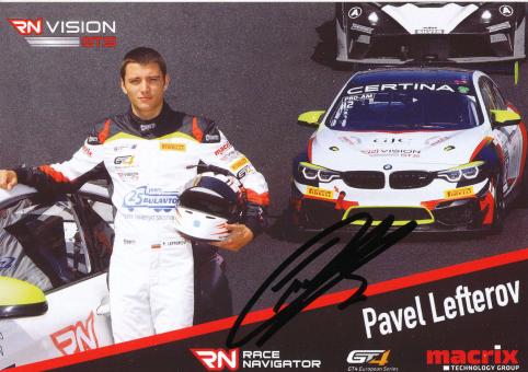 Pavel Lefterov  Auto Motorsport Autogrammkarte original signiert 