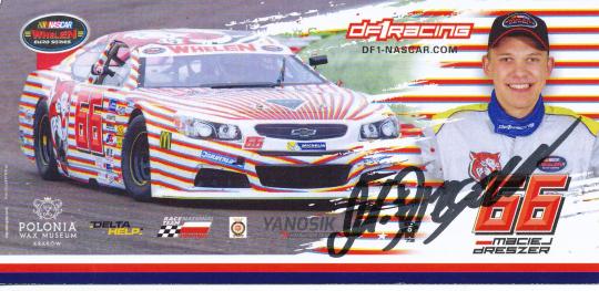 Maciel Breszer  NASCAR   Auto Motorsport Autogrammkarte original signiert 