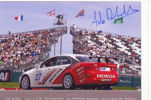 Adriano de Micheli  Honda  Auto Motorsport Foto original signiert 