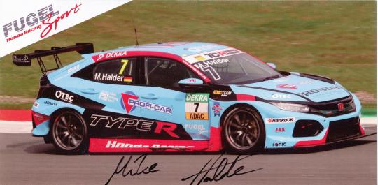 Mike Halder  Honda  Auto Motorsport Autogrammkarte original signiert 