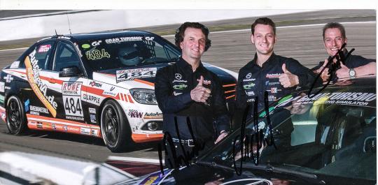Marbach, Fürsch, Bretschneider  Mecedes  Auto Motorsport Autogrammkarte original signiert 