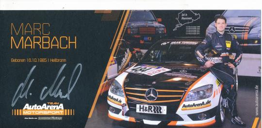 Marc Marbach  Mecedes  Auto Motorsport Autogrammkarte original signiert 