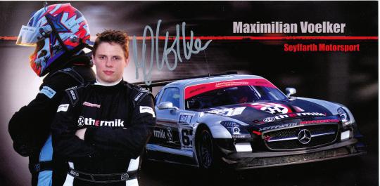 Maximilian Voelker  Mecedes  Auto Motorsport Autogrammkarte original signiert 