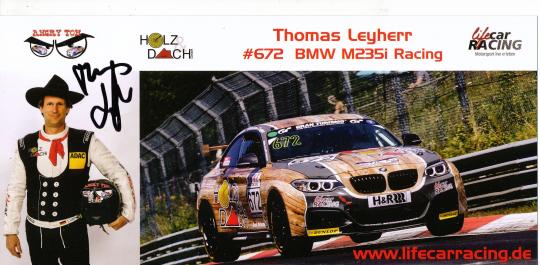 Thomas Leyherr  BMW  Auto Motorsport Autogrammkarte original signiert 