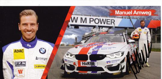 Manuel Amweg  BMW  Auto Motorsport Autogrammkarte original signiert 