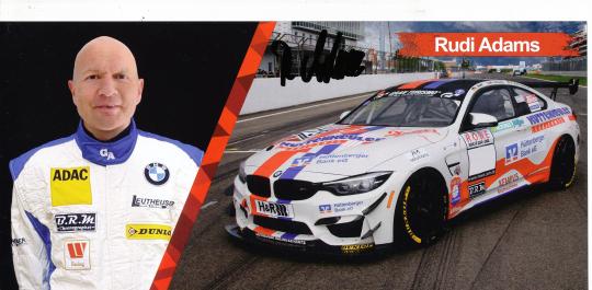 Rudi Adams  BMW  Auto Motorsport Autogrammkarte original signiert 