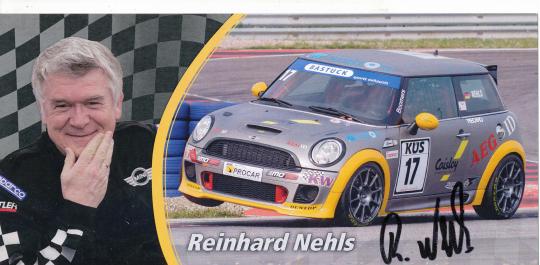 Reinhard Nehls  Mini  Auto Motorsport Autogrammkarte original signiert 