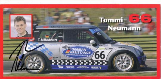 Tommi Neumann  Mini  Auto Motorsport Autogrammkarte original signiert 