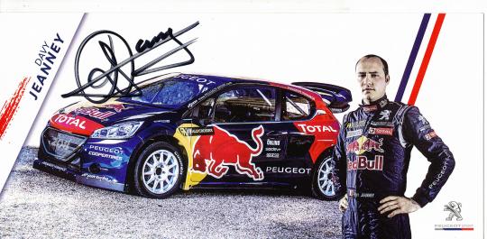 Davy Jeanney  Ralley  Auto Motorsport Autogrammkarte original signiert 