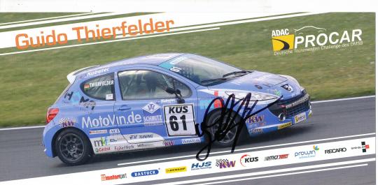 Guido Thierfelder  Peugeot  Auto Motorsport Autogrammkarte original signiert 