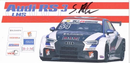 Simon Reicher  Audi  Auto Motorsport Autogrammkarte original signiert 