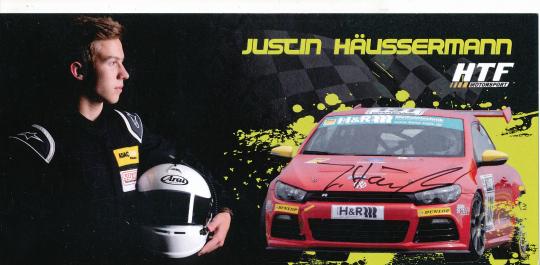 Justin Häusermann  VW  Auto Motorsport Autogrammkarte original signiert 