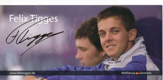 Felix Tigges  VW  Auto Motorsport Autogrammkarte original signiert 