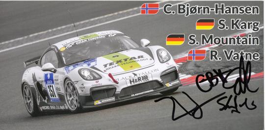 Bjørn Hansen,Karg, Mountain, Vatne  Porsche  Auto Motorsport Autogrammkarte original signiert 