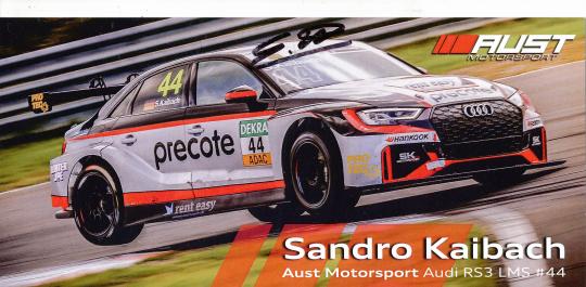Sandro Kaibach  Audi  Auto Motorsport Autogrammkarte original signiert 