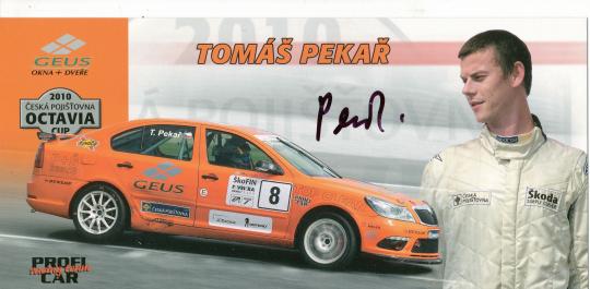 Tomas Pekar   Auto Motorsport Autogrammkarte original signiert 
