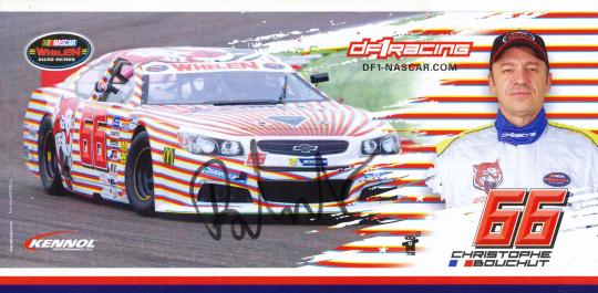 Christophe Bouchut  NASCAR   Auto Motorsport Autogrammkarte original signiert 