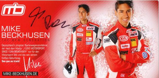 Mike Beckhusen   Auto Motorsport Autogrammkarte original signiert 