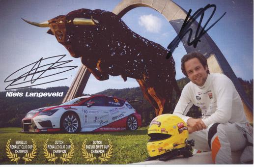 Niels Langeveld   Auto Motorsport Autogrammkarte original signiert 