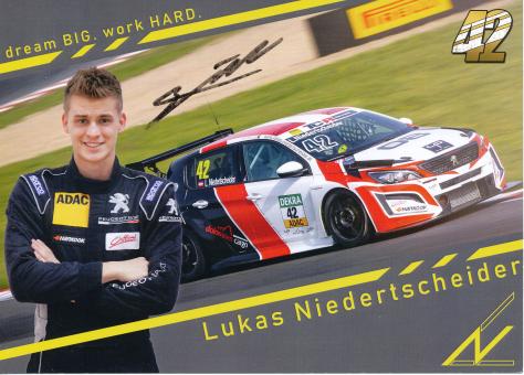Lukas Niedertscheider  Peugeot   Auto Motorsport Autogrammkarte original signiert 