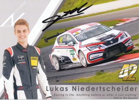 Lukas Niedertscheider  Seat  Auto Motorsport Autogrammkarte original signiert 