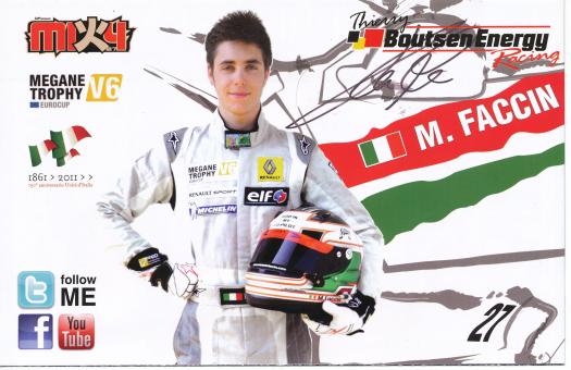 Michele Faccin  Renault  Auto Motorsport Autogrammkarte original signiert 
