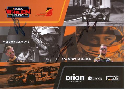 Maxim Pampel & Martin Doubek  Auto Motorsport Autogrammkarte original signiert 