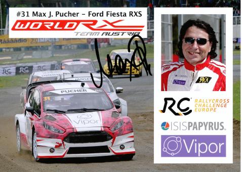Max J.Pucher  Ford  Auto Motorsport Autogrammkarte original signiert 