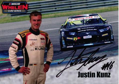Justin Kunz  NASCAR   Auto Motorsport Autogrammkarte original signiert 