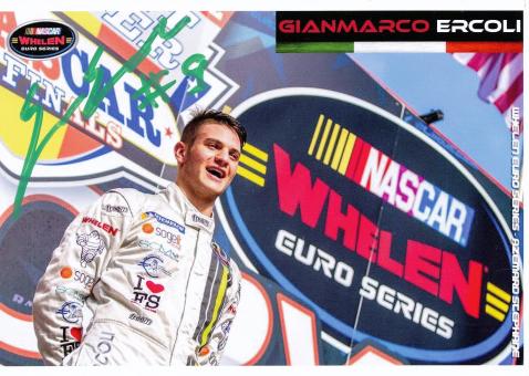 Gianmarco Ercoli  NASCAR   Auto Motorsport Autogrammkarte original signiert 
