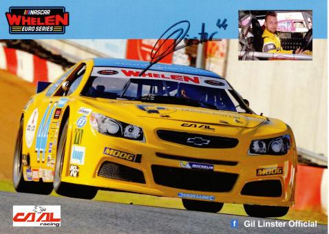 Gil Linster  NASCAR   Auto Motorsport Autogrammkarte original signiert 