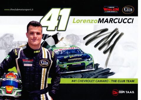 Lorenzo Marcucci  NASCAR   Auto Motorsport Autogrammkarte original signiert 