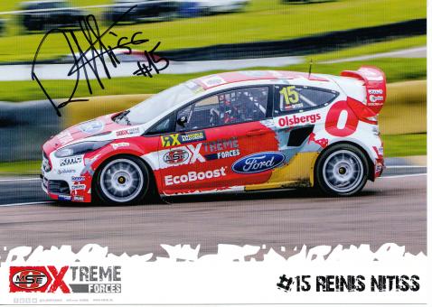 Reinis Nitiss  Ford   Auto Motorsport Autogrammkarte original signiert 